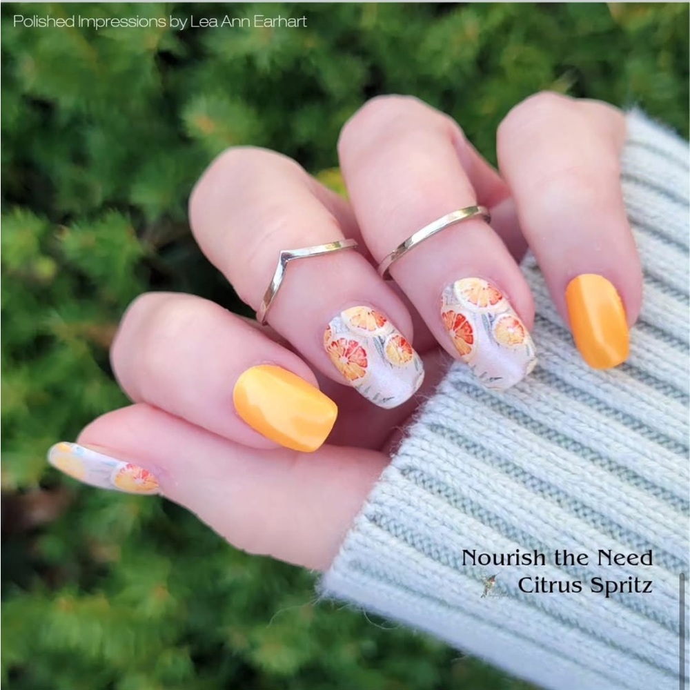 *Exclusive* Color Street: Citrus Spritz | White Orange Yellow Summer Fruit Frost - Picture 10 of 13